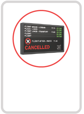 Cancelación o demora de vuelo